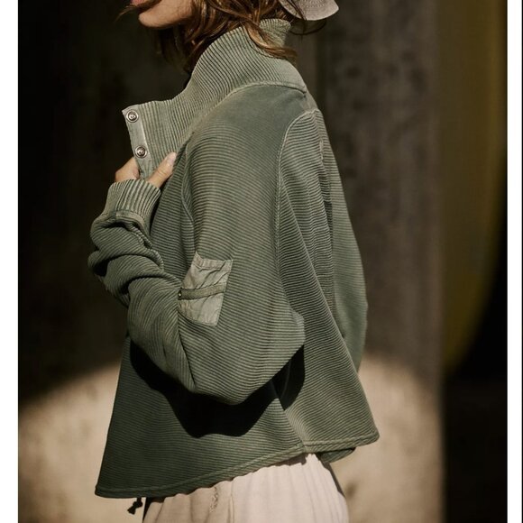 CURRENT - NWT - FP Movement - So Fly Henley Layer - XS - Midnight Jade - Picture 4 of 6